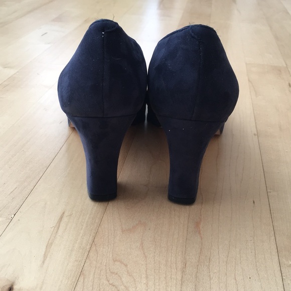 Sacha London Navy Suede Pump Heels - Picture 4 of 8